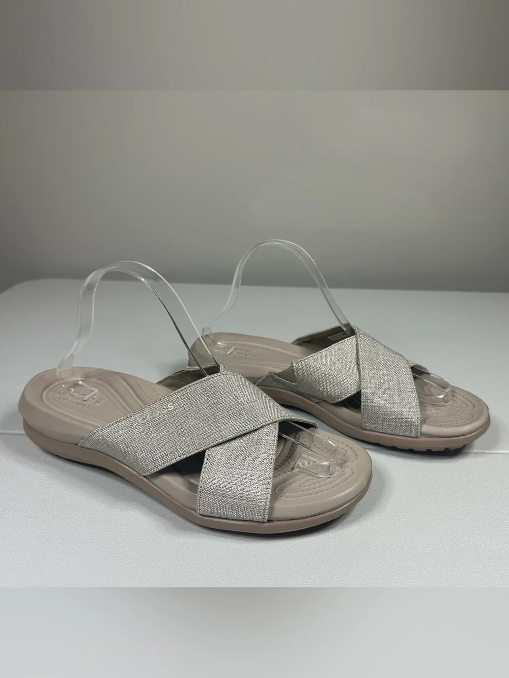 CROCS Capri Shimmer Cross-Band Sandals
